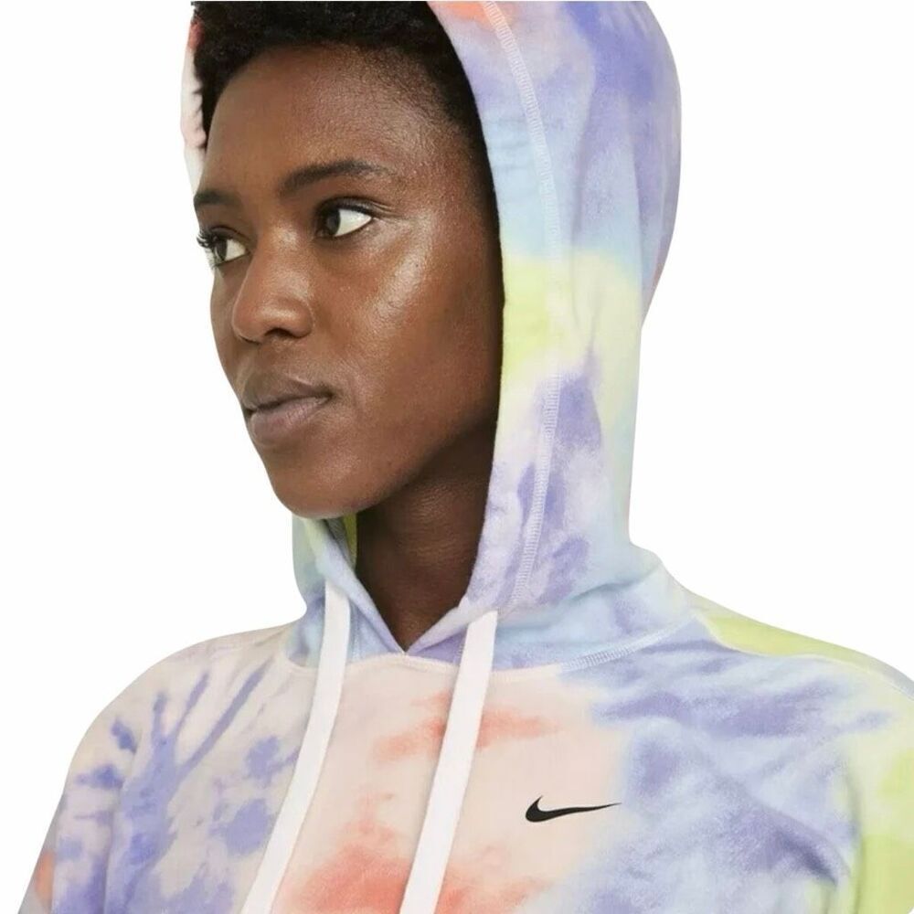 NIKE Women's Dri-FIT Get Fit Tie-dye Pullover Training Hoodie Purple‎ Small - Picture 2 of 5